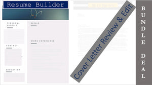 BUNDLE: Resume Builder & Cover Letter Review/Edit