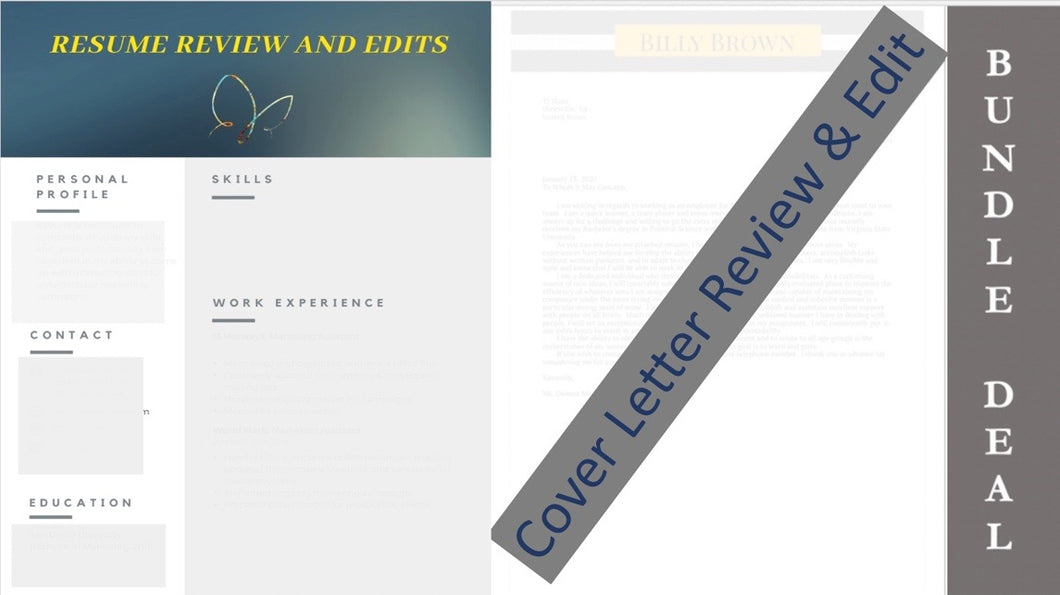 BUNDLE: Resume & Cover Letter Review & Edit