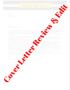 Cover Letter Review & Edit Service